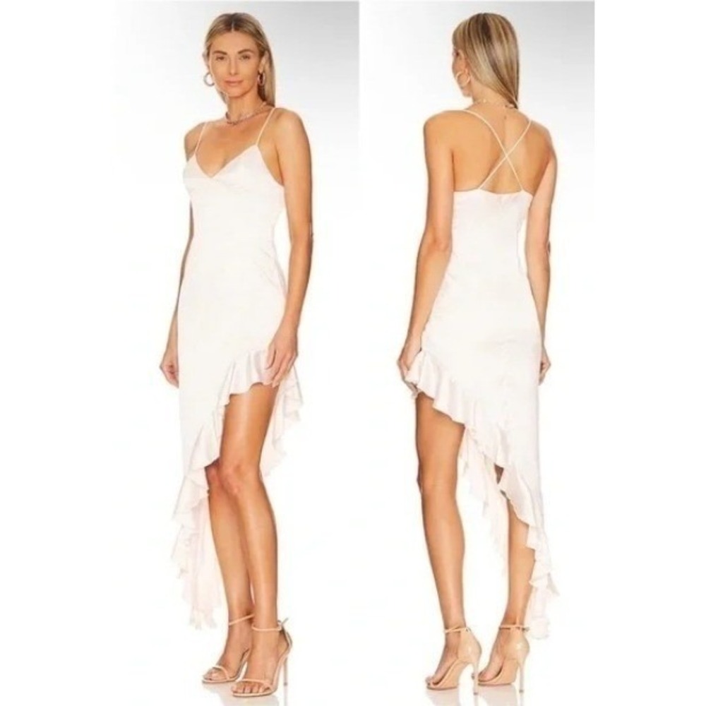 REVOLVE NWOT More‎ to Come Milly Asymmetrical Dress - Ivory - Medium - Picture 2 of 7